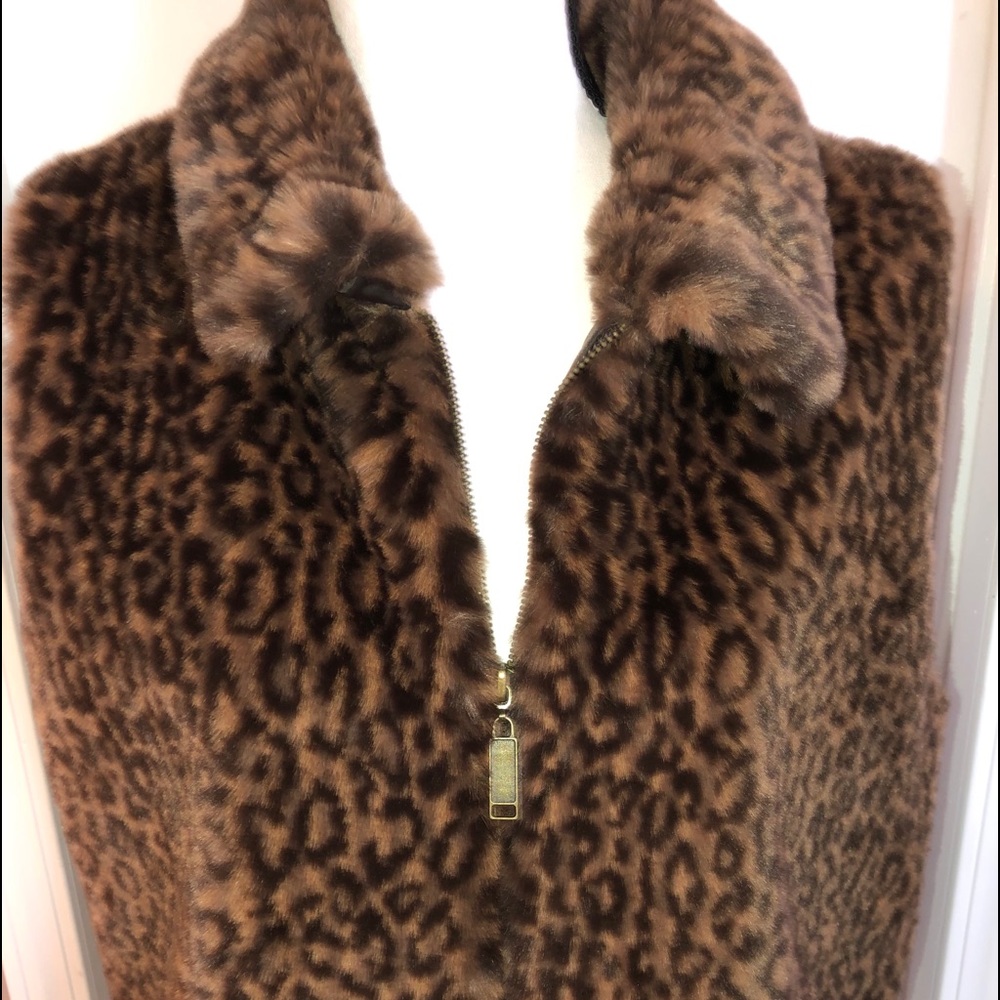 Leopard Faux Fur Vest